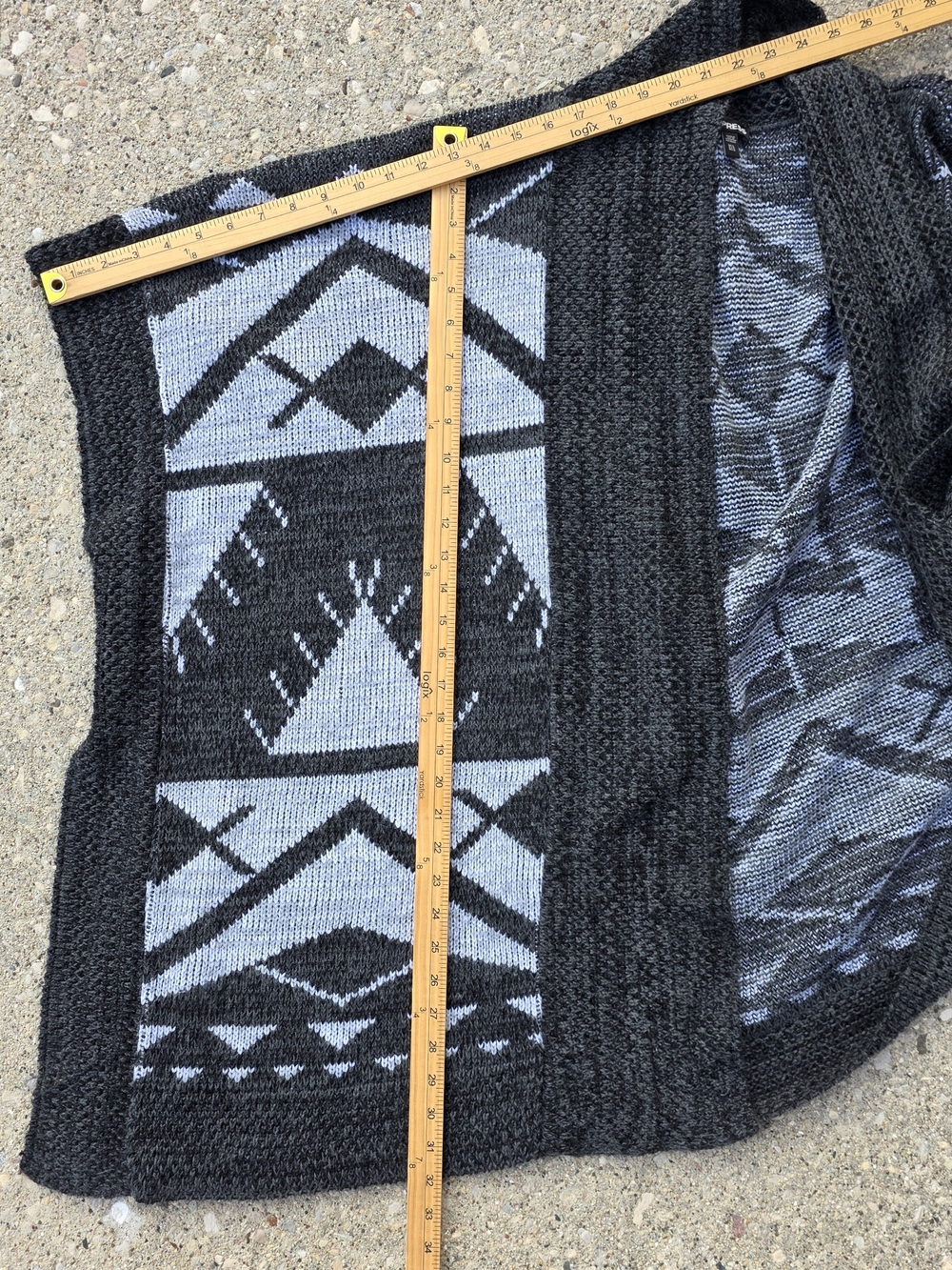 Express Aztec Open Front Cardigan M/L - Picture 9 of 12